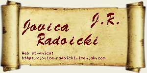 Jovica Radoički vizit kartica
